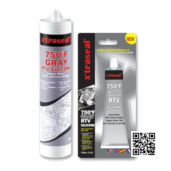 Keo tạo ron gioăng chịu nhiệt Xtraseal (6) Keo tạo ron gioăng chịu nhiệt X’traseal 750°F Gray RTV Silicone 32g Chính Hãng